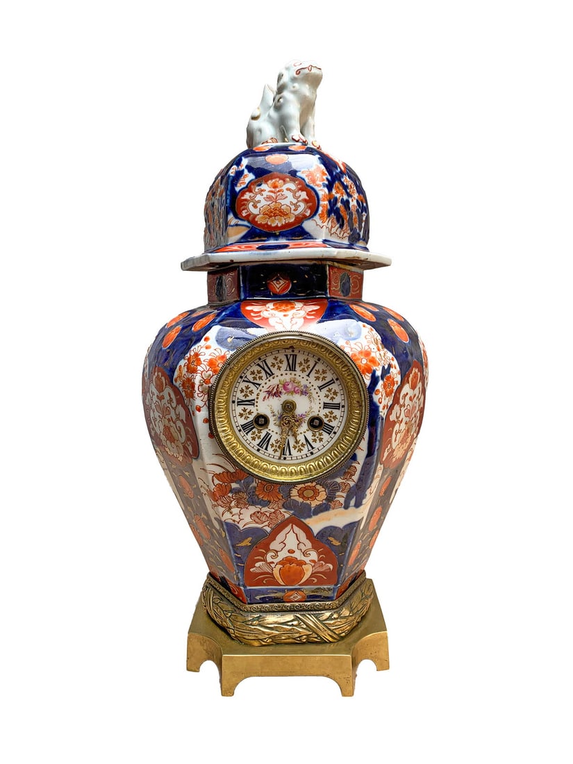 Antique Japanese Imari Clock Porcelain Urn (1 of 18)