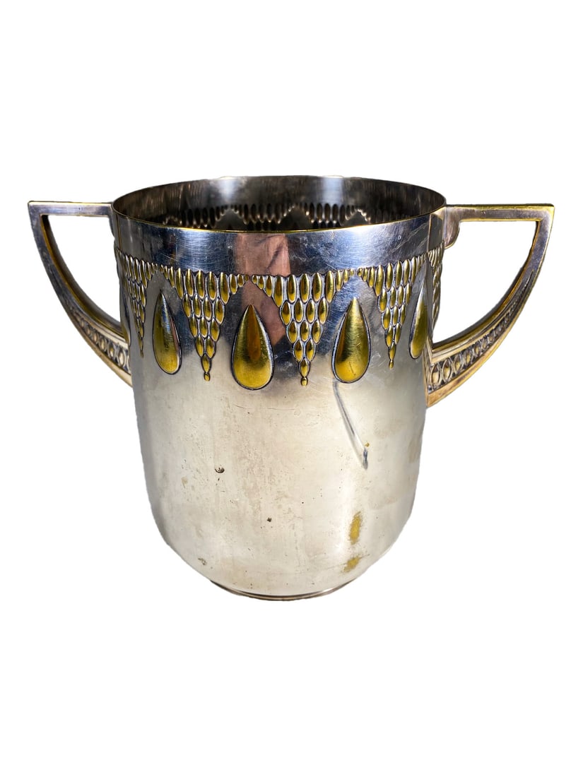 WMF, Germany 1925 Art Deco Ice Bucket, silverplate (1 of 7)