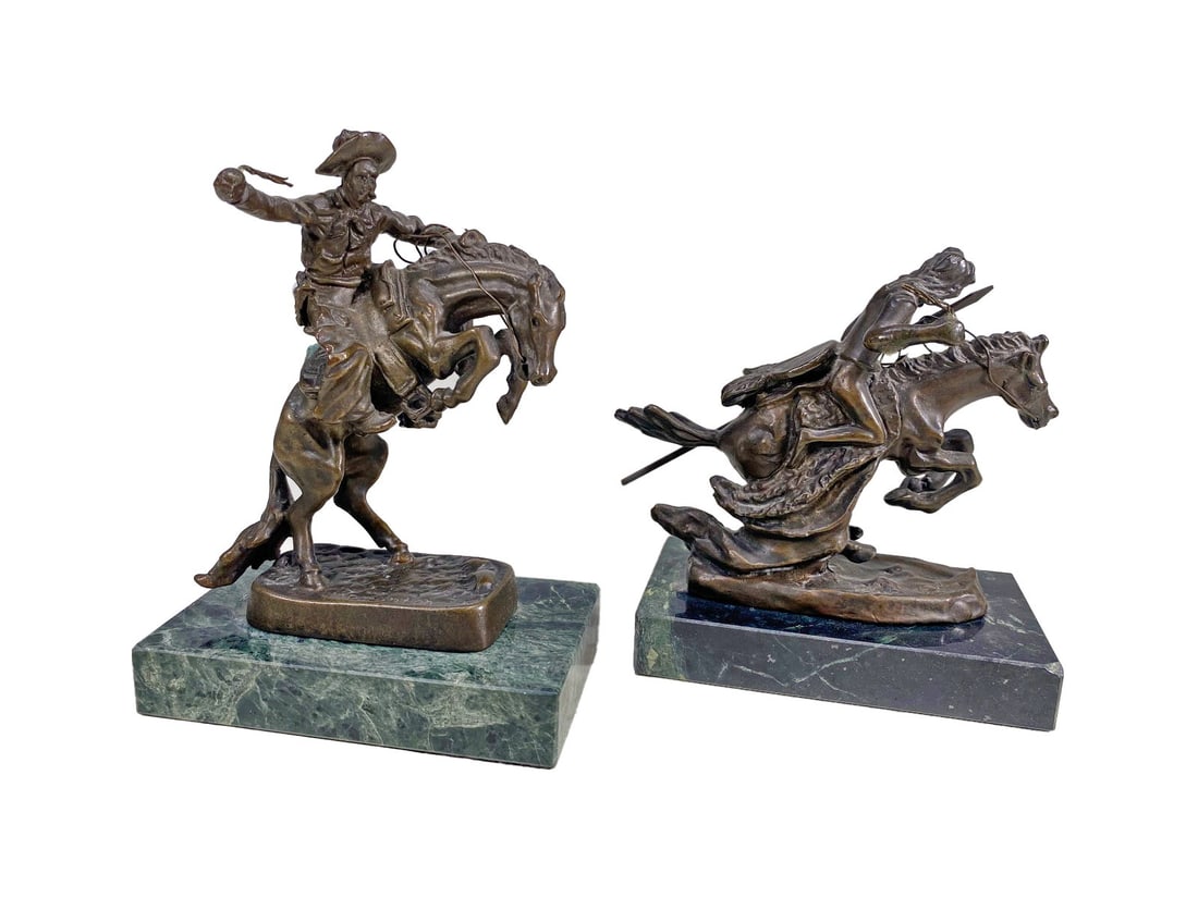 2 Frederick Remington Bronco Buster Sculptures (1 of 6)