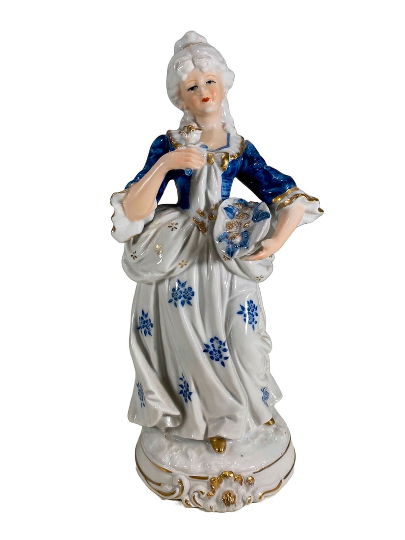 Marked KPM Woman Porcelain Statue (1 of 8)
