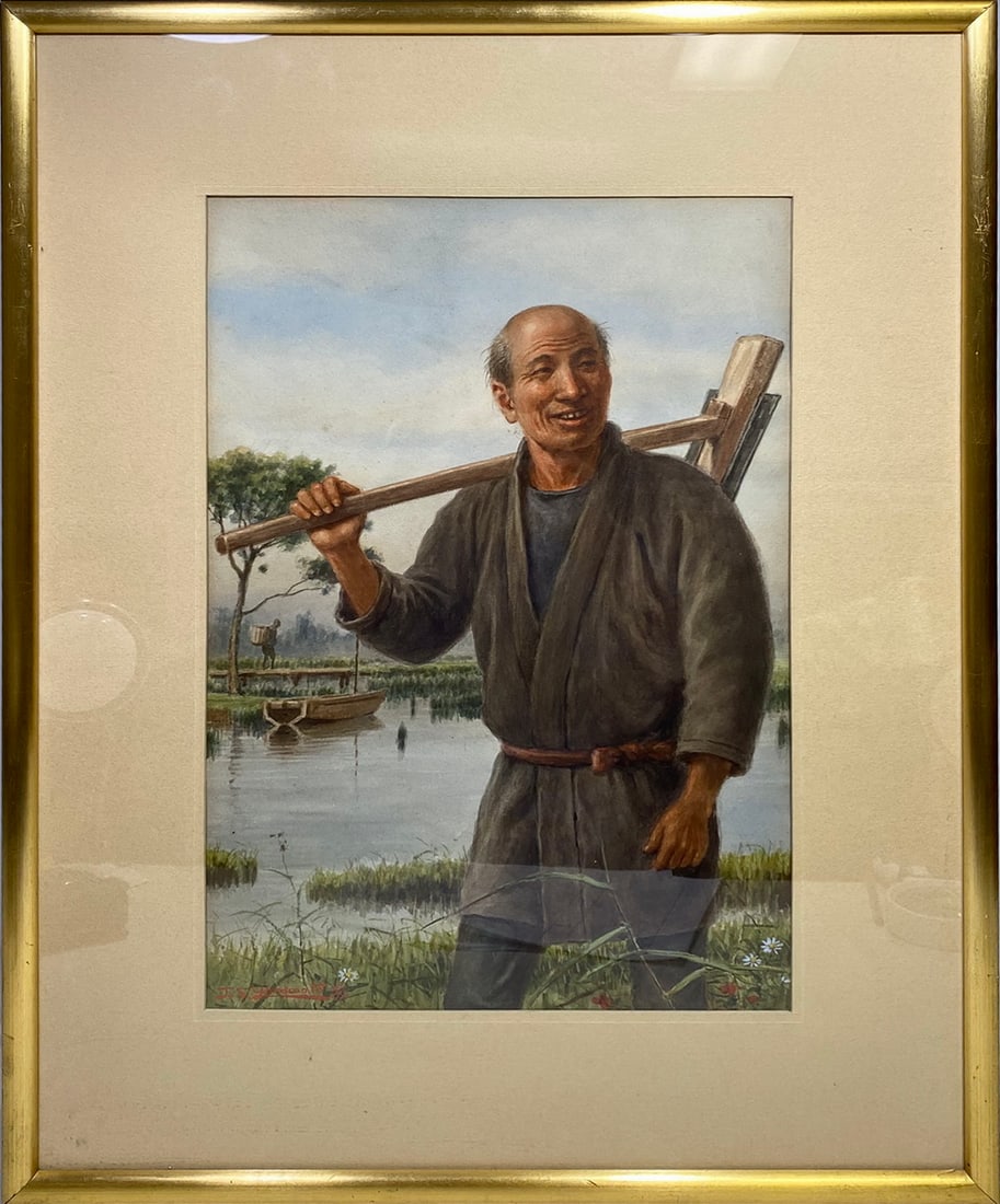 J.S. YAMAMOTO (XIX-XX) Japanese Watercolour (1 of 5)