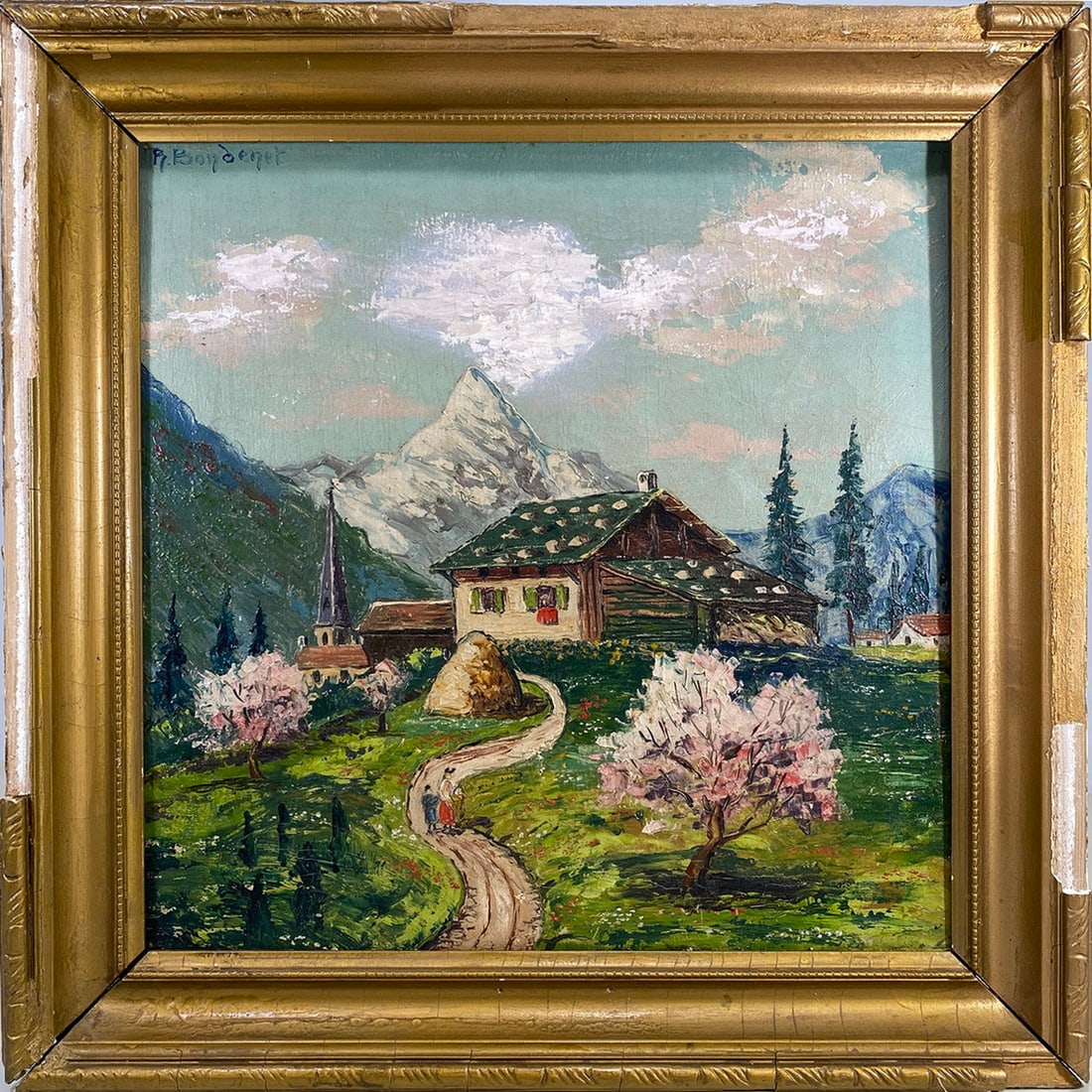 Rene BONDENET (XX) French Oil on Canvas (1 of 7)