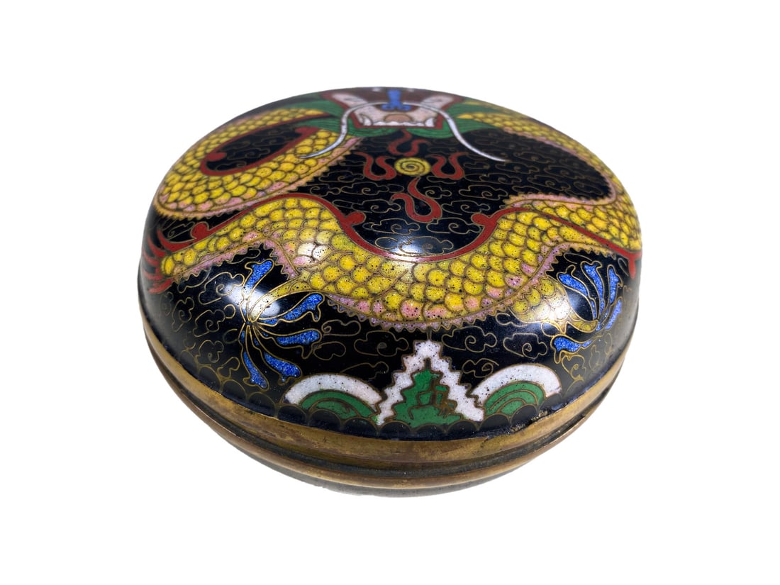 Vintage Chinese Cloisonne Round Box (1 of 6)