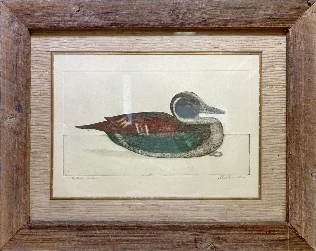 Piintail Decoy Duck by Anclair Lithograph (1 of 5)
