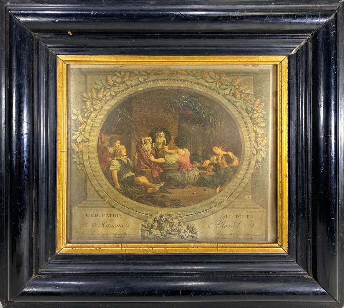 Antique French Engraving on Copper, Framed (1 of 8)