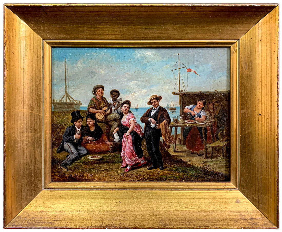 19th C European Oil on Wood Paintings, signed & dated 1852 (1 of 4)