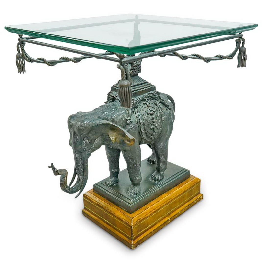 Maitland Smith Glass Top Elephant Table (1 of 13)