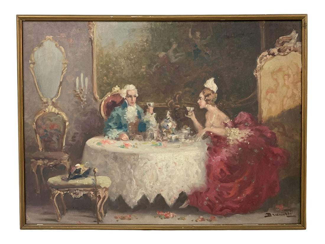 Antique French Oil on Cardboard, signed: Antique French Oil on Cardboard, signed. 11 3/4 x 15 3/4 in.Local Pick up call one day before to make an appointment. TO SHIP THIS ITEM IN USA OR INTERNATIONAL, PLEASE CONTACT THE SHIPPERS : 1) UPS st