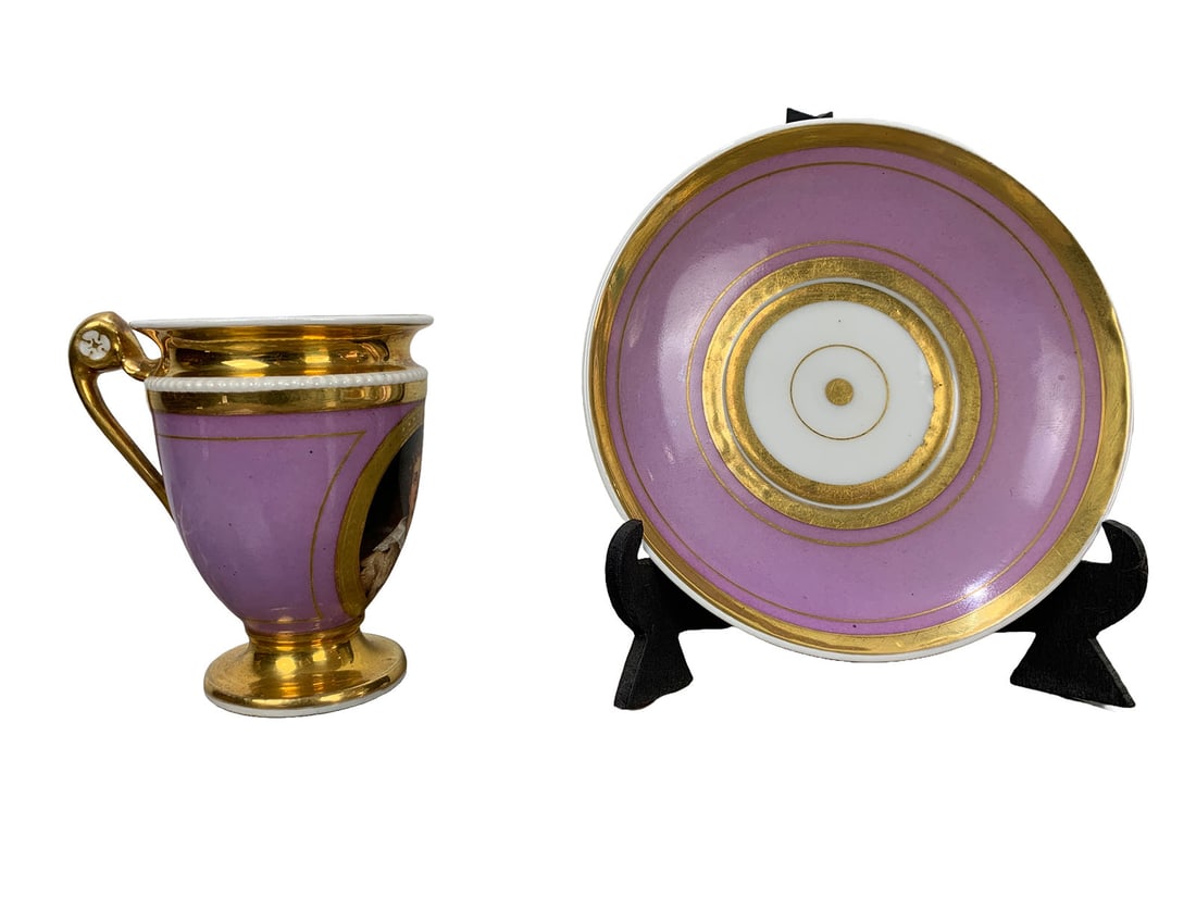 Antique Russian Garnerd Empire Porcelain Teacup (1 of 8)