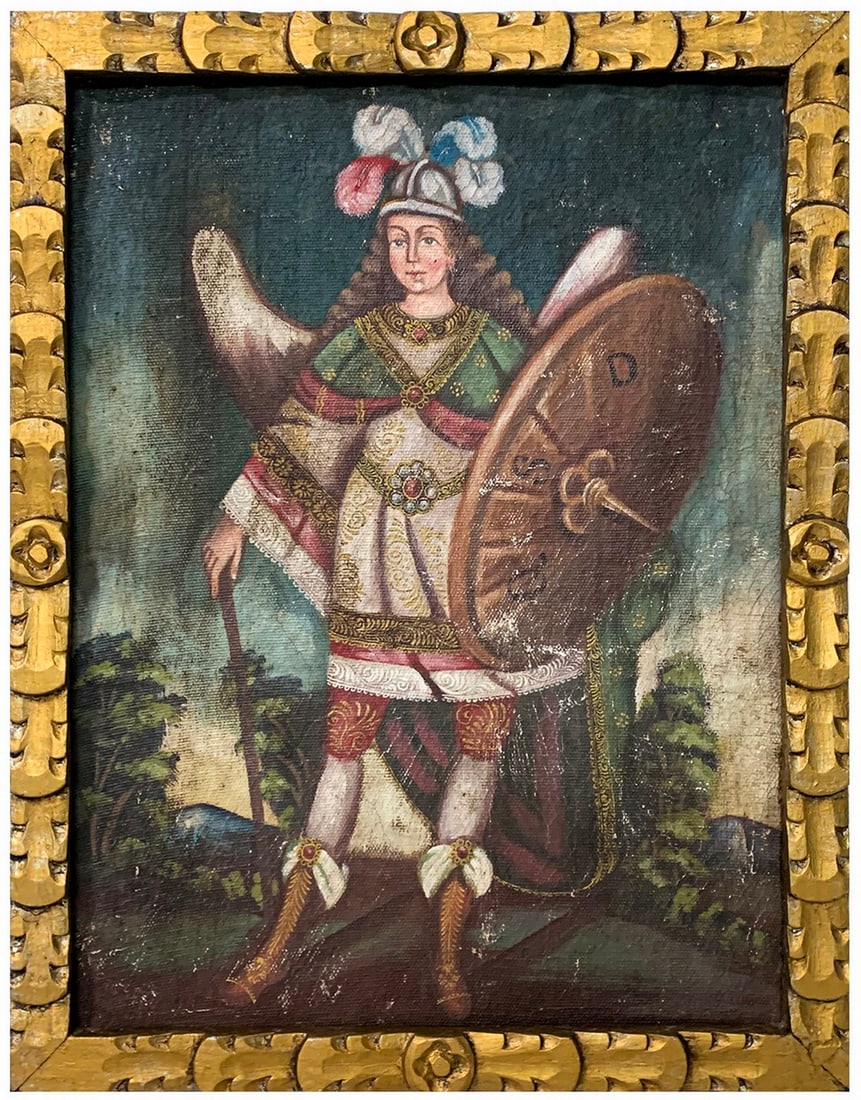 Antique Cuzco School San Miguel Arcangel Painting (1 of 3)