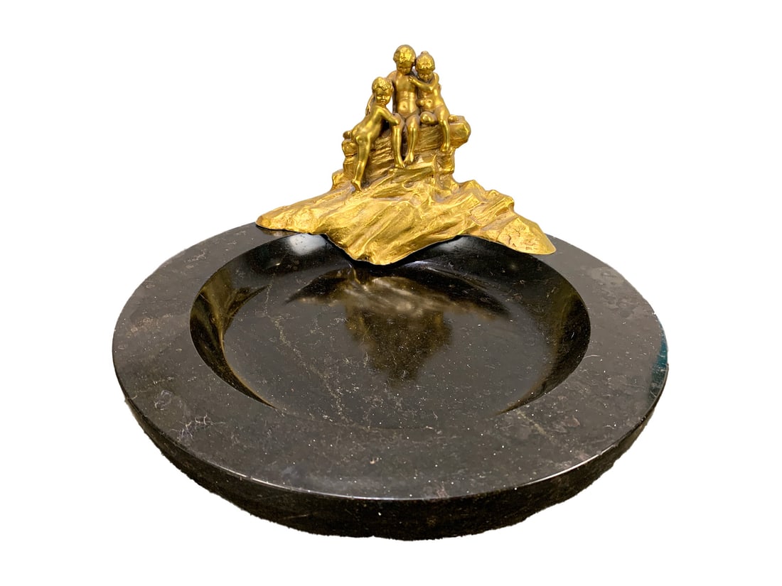 Antique French Gilt Bronze & Marble Tray (1 of 5)