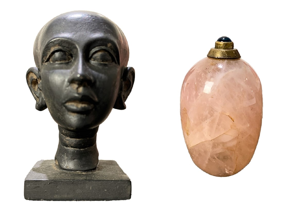 Vintage Plaster Bust & Quartz Paperweight (1 of 9)