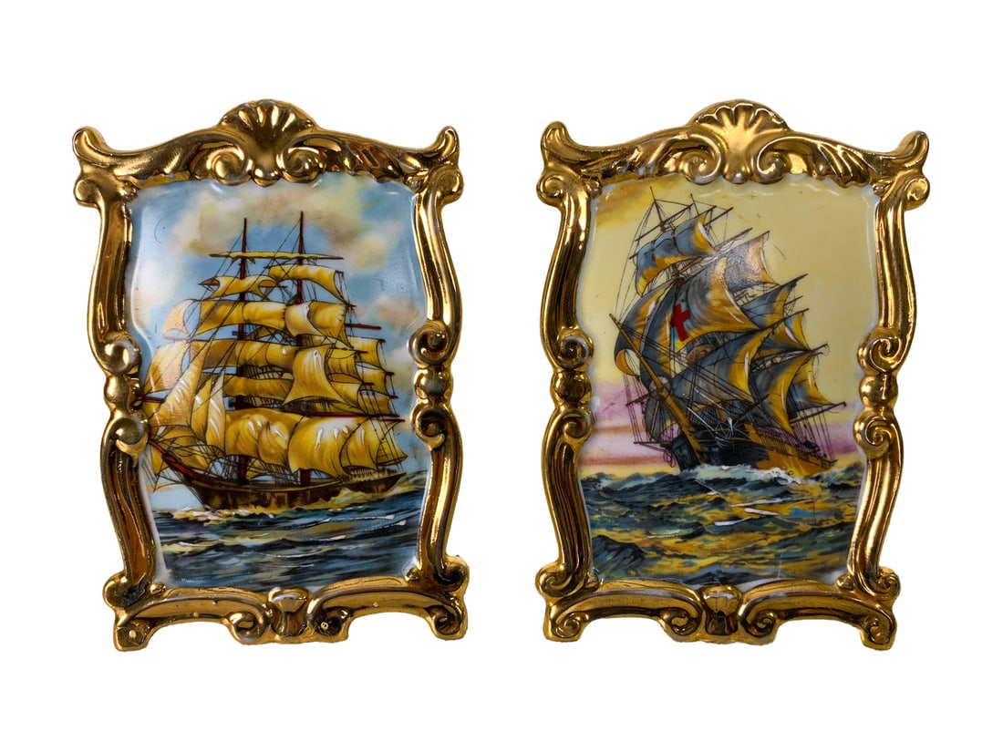 Pair of Limoges Porcelain Miniatures (1 of 7)