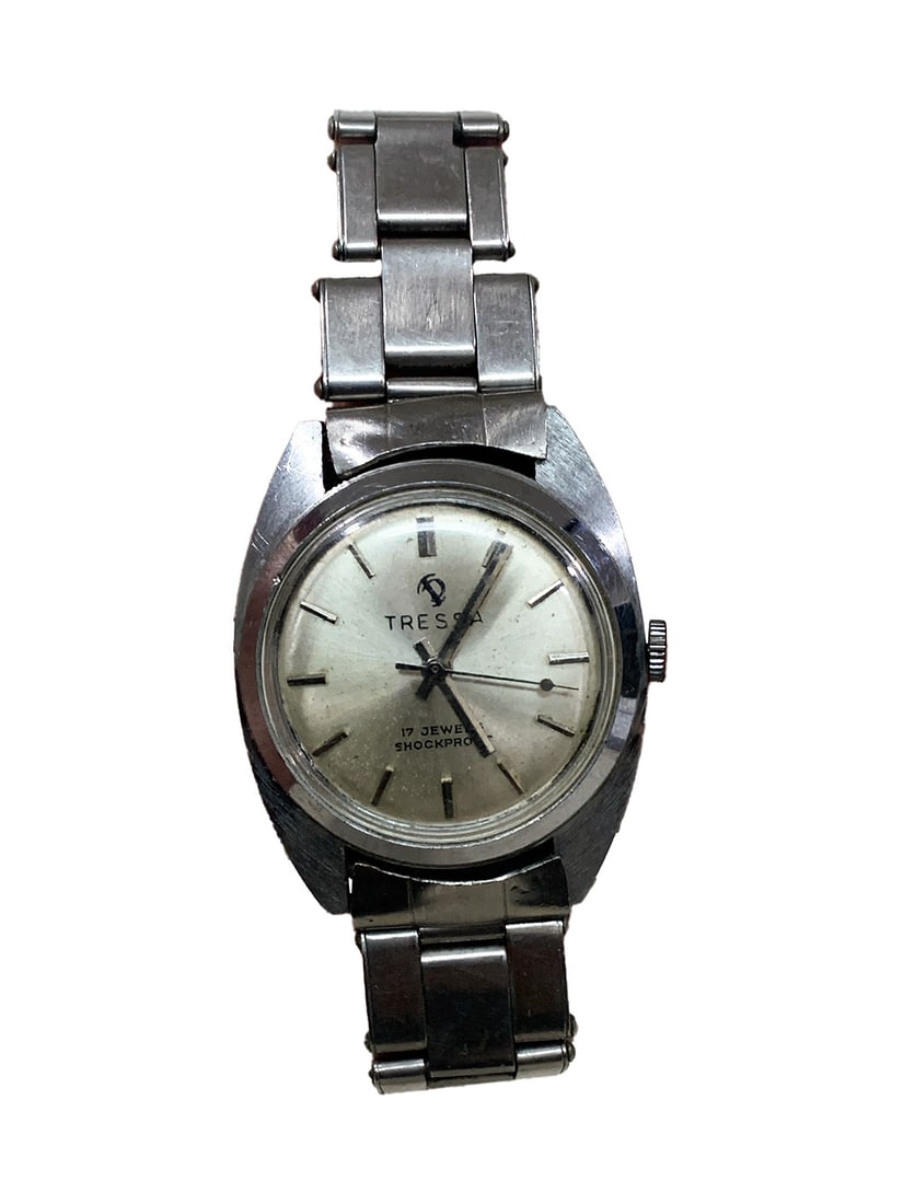 Vintage Tressa Stainless Steel 17 Jewels Men Watch (1 of 3)