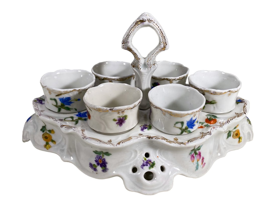 Prov Saxe Erdmann Schlegelmich, Bavaria Porcelain Egg Set (1 of 10)