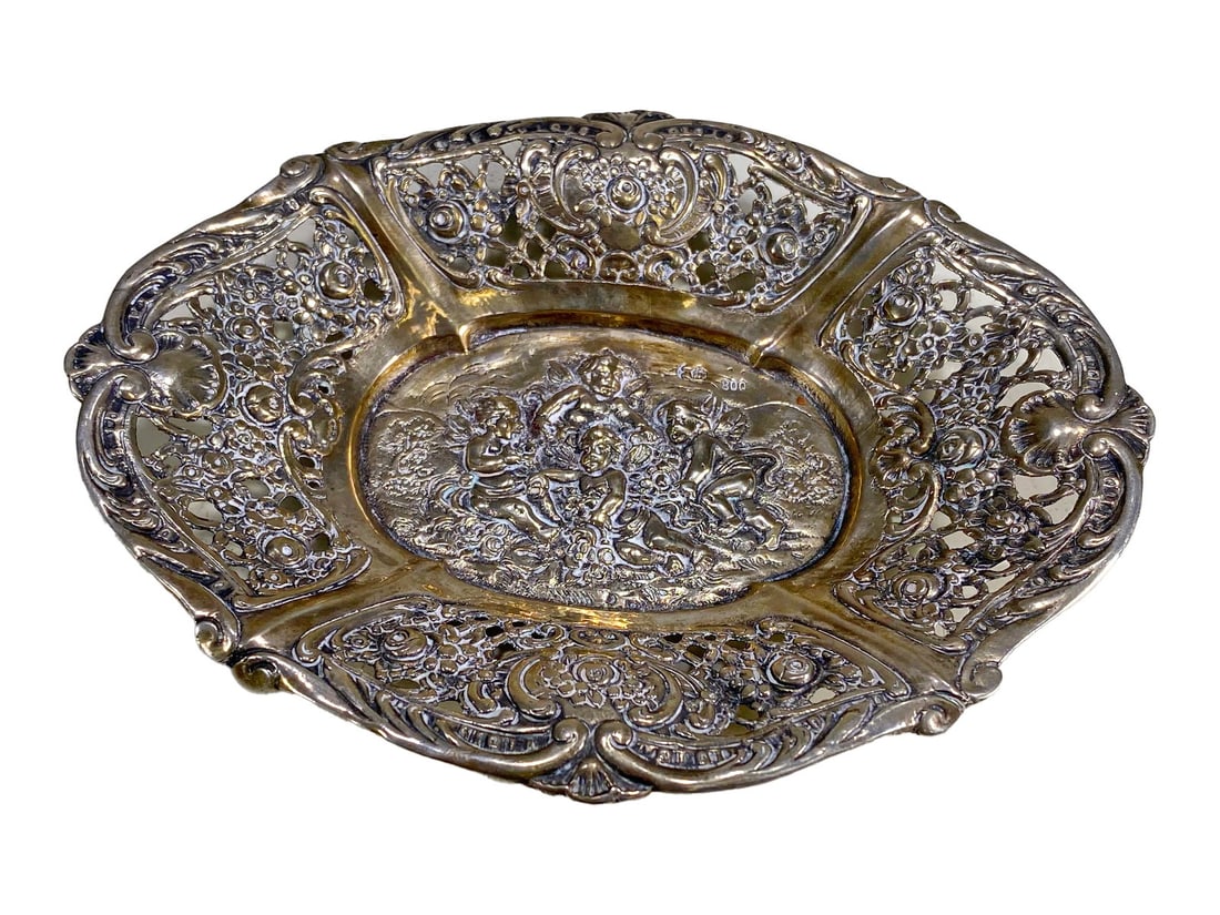Antique German 800 Silver Small Tray (1 of 6)