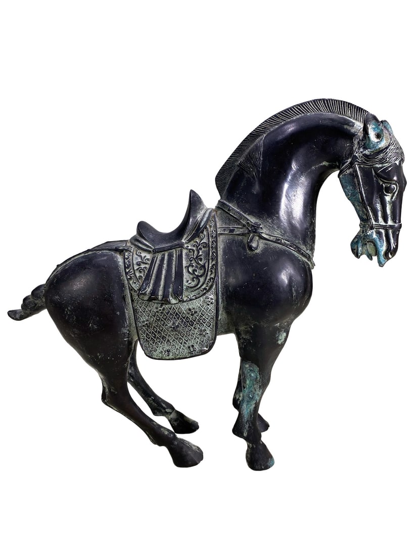 Vintage Chinese Patinated Metal Horse (1 of 6)