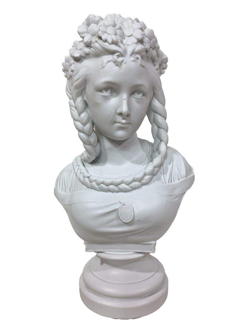 Antique French Bisque Woman Bust (1 of 9)