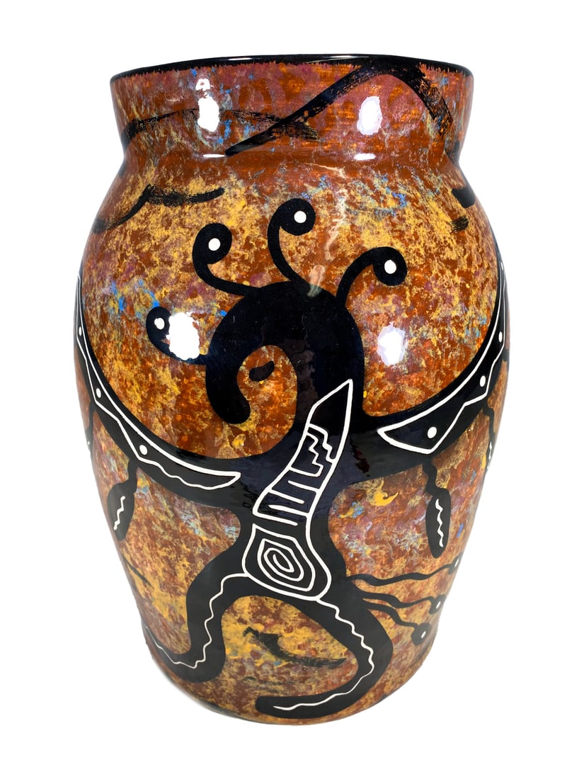 Mana Apache Kokopelli Pottery Vase (1 of 7)