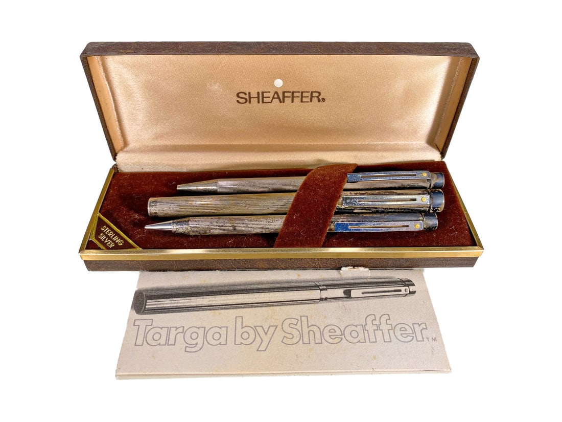 Targa by Sheaffer Sterling Silver set of 3 Pencil & Pen (1 of 4)