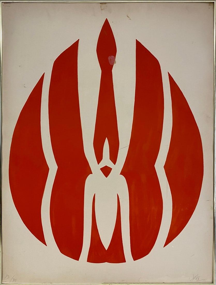 Probably Jack Youngerman Serigraph, signed and dated 66 (1 of 4)