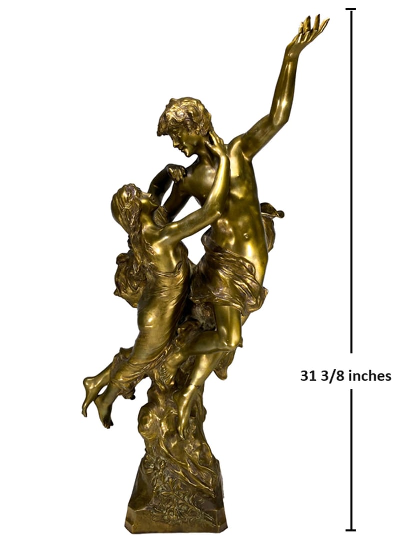 Eugene MARIOTON (1854-1933) French Bronze Sculpture: Eugene MARIOTON (1854-1933) French Bronze Sculpture, Original. 31 3/8 x 15 x 11 3/4 in.Local Pick up call one day before to make an appointment. TO SHIP THIS ITEM IN USA OR INTERNATIONAL, PLEASE CONTA