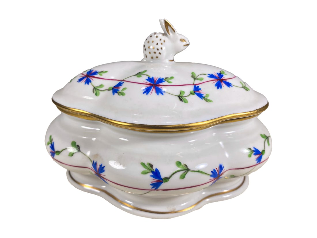 Herend, Hungary Blue Garland Porcelain Trinket Box (1 of 6)
