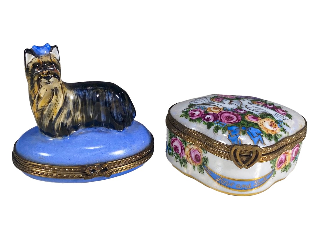 2 Limoges, France Small Porcelain Boxes (1 of 9)