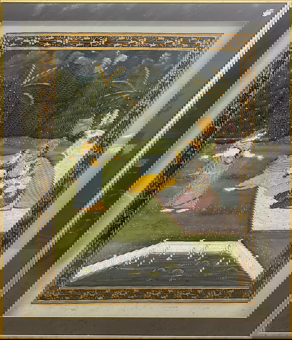 Vintage Asian Silk Screen Painting (1 of 10)