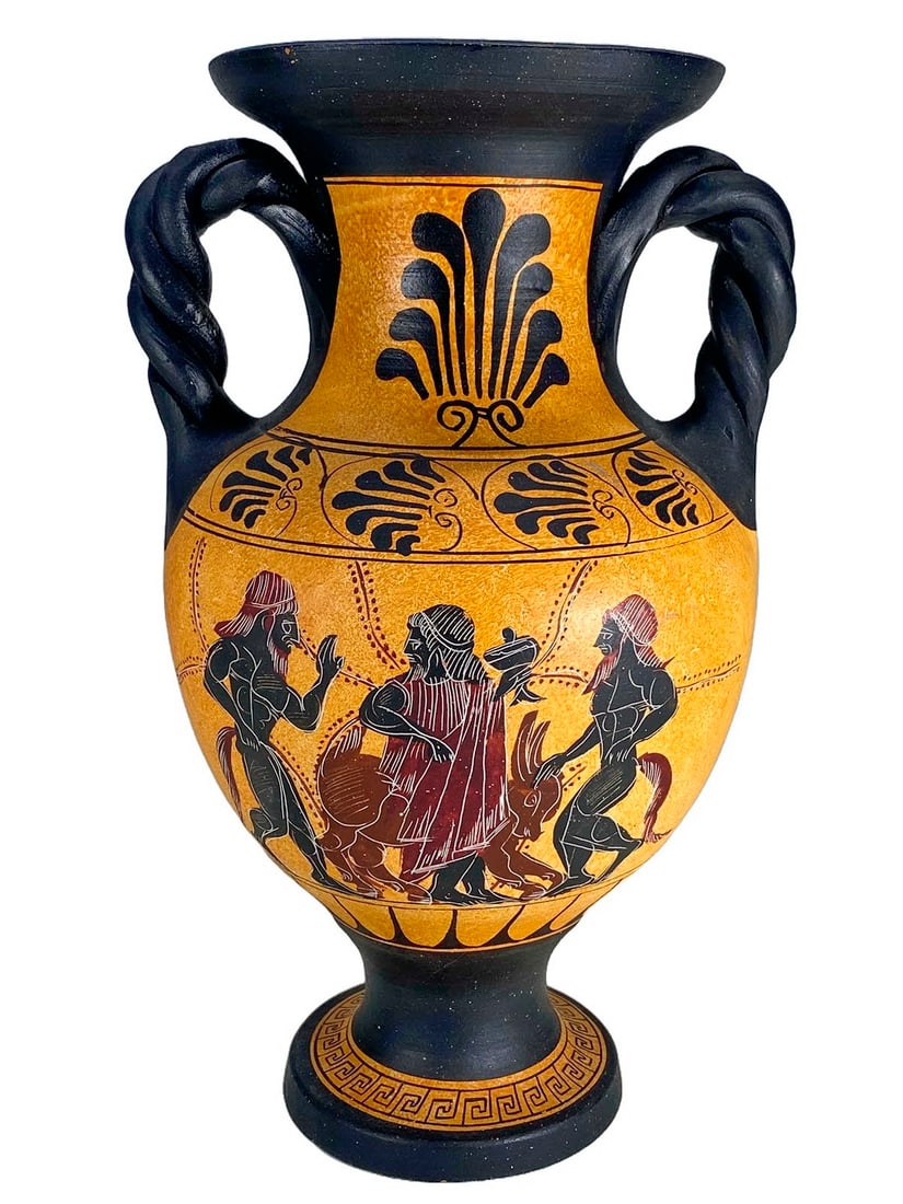 Greek Amphora Ceramic Urn: Greek Amphora Ceramic Urn. 12 3/8 x 7 1/4 in.Local Pick up call one day before to make an appointment. TO SHIP THIS ITEM IN USA OR INTERNATIONAL, PLEASE CONTACT THE SHIPPERS : 1) UPS store1937- David