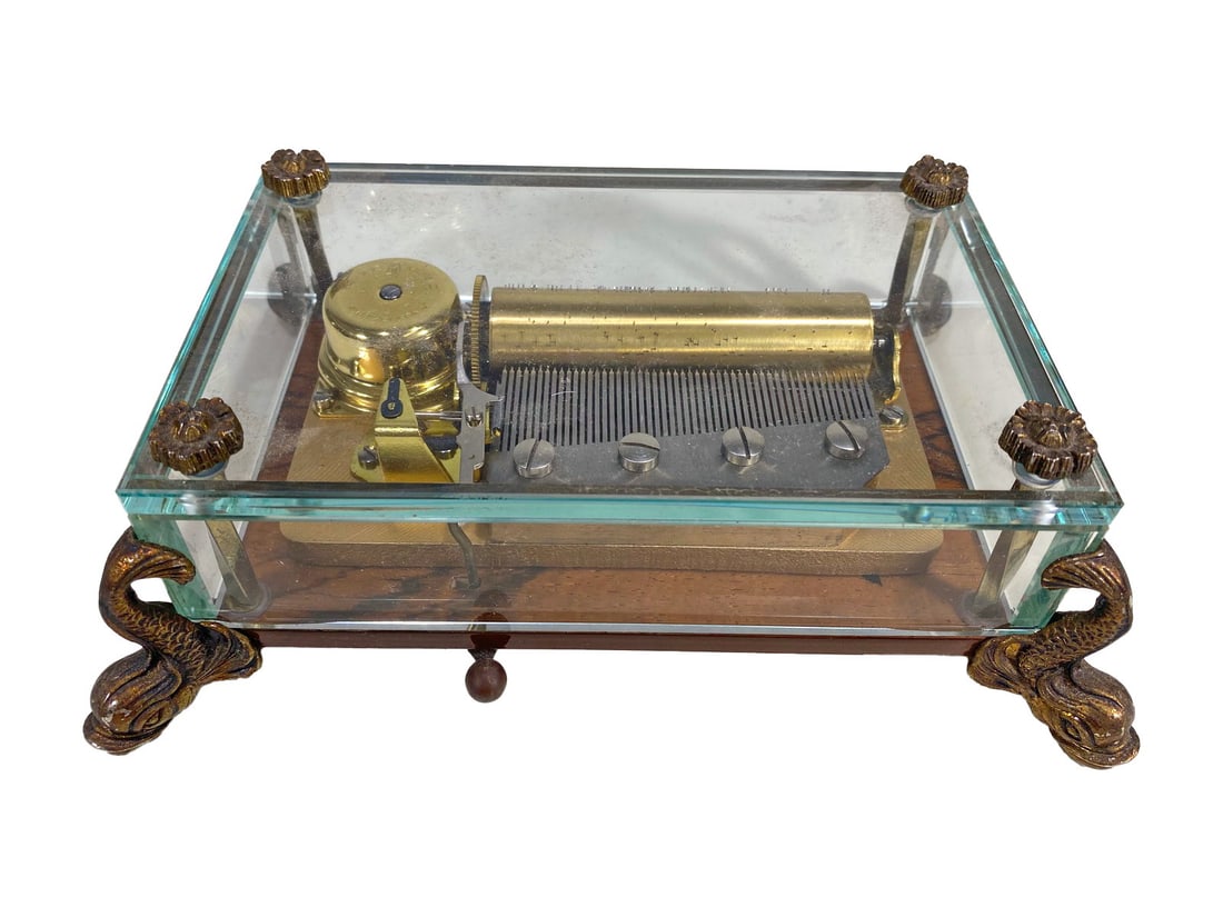 Swiss Glass & Metal Reuge Music Box (1 of 8)