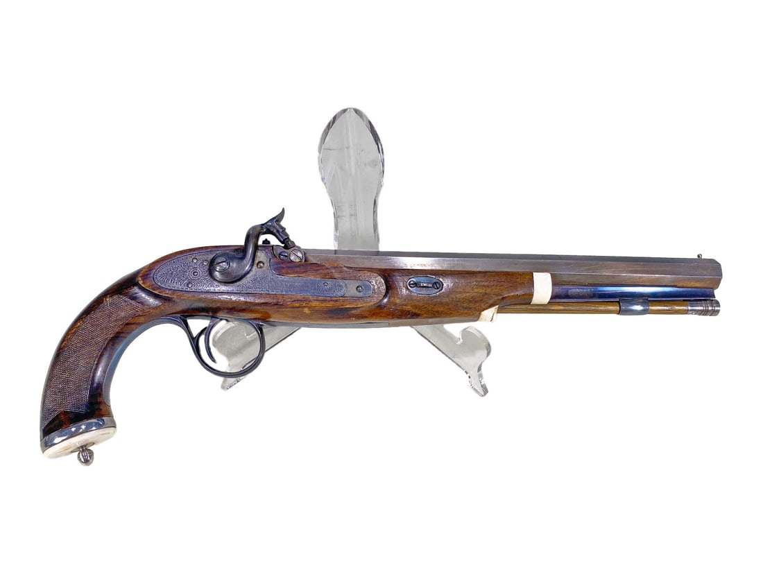 Probably English Bone & Wood Dueling Pistol: Probably English Bone & Wood Dueling Pistol. 16 1/4 z 5 3/4 x 2 in.Local Pick up call one day before to make an appointment. TO SHIP THIS ITEM IN USA OR INTERNATIONAL, PLEASE CONTACT THE SHIPPERS : 1)