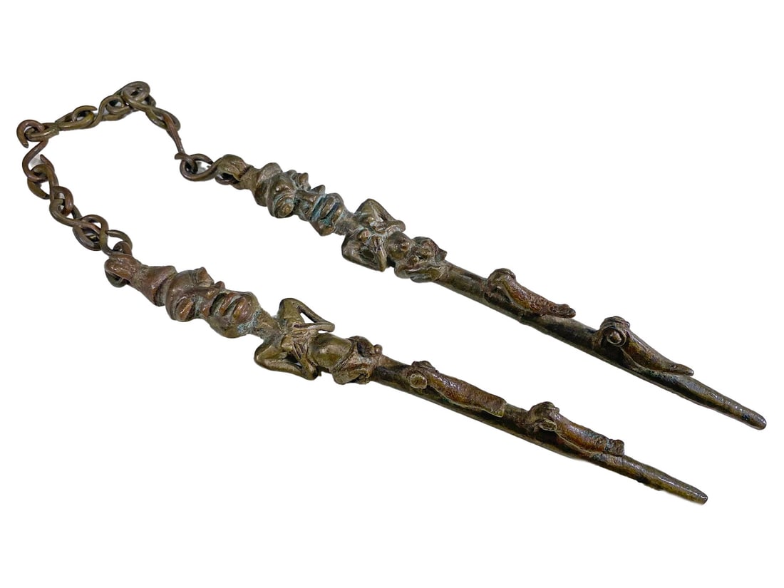 2 Tibetan Bronze Ritual Phurba Pointers (1 of 4)