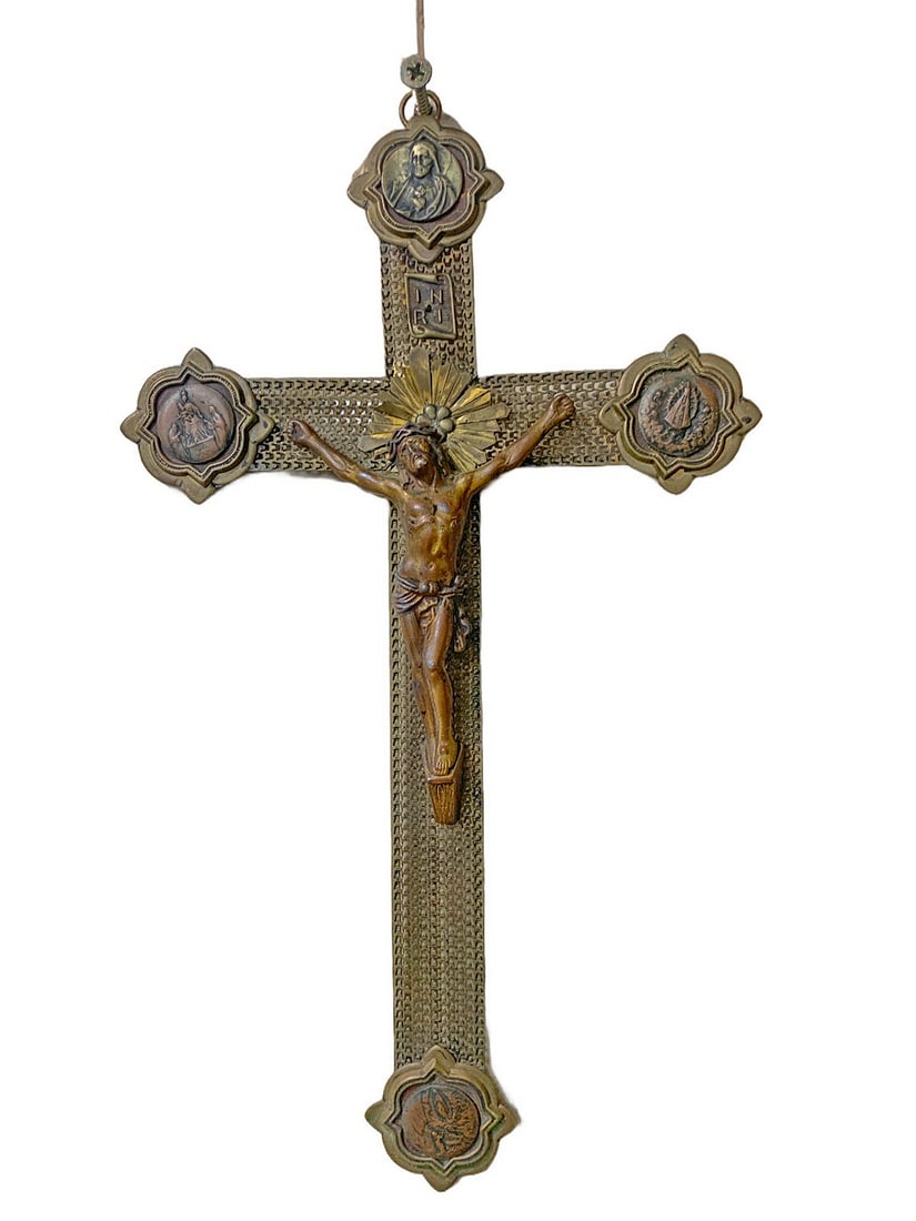 Antique Religious Bronze Jesuschrist (1 of 8)