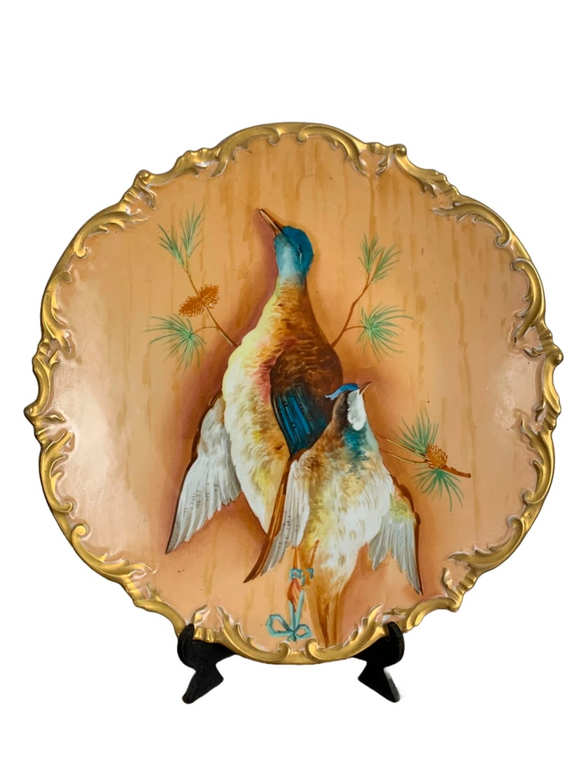 Antique French Limoges Porcelain Plate: Antique French Limoges Porcelain Plate. 11 3/4 in.Local Pick up call one day before to make an appointment. TO SHIP THIS ITEM IN USA OR INTERNATIONAL, PLEASE CONTACT THE SHIPPERS : 1) UPS store1937- D
