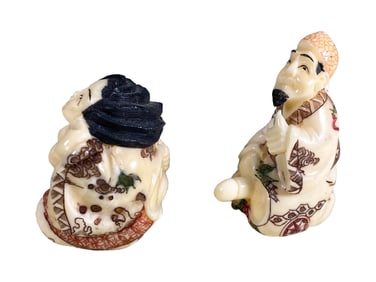 Japanese Erotic Bone or Composition Sculptures