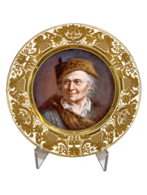 Old Vienna Christian Seybold Portrait Porcelain Plate