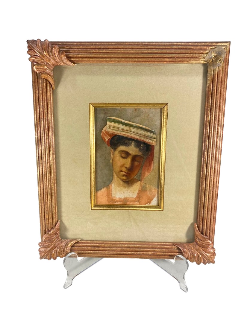 Vintage Woman Watercolor Painting: Vintage Woman Watercolor Painting. 11 1/4 x 9 1/2 in frame included.Local Pick up call one day before to make an appointment. TO SHIP THIS ITEM IN USA OR INTERNATIONAL, PLEASE CONTACT THE SHIPPERS : 1