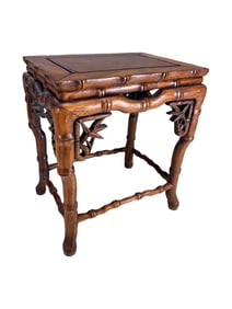 Chinese Carved Wood Miniature Table