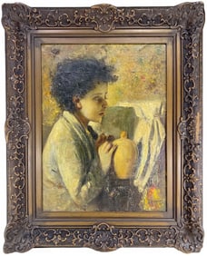 After Antonio MANCINI (1852-1930) Oil on Canvas