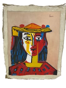 After Picasso Oil on Canvas Painting