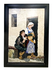 Antique Italian Framed Pietradura