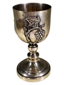 Antique Sterling Silver Religious Chalice
