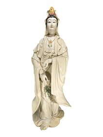 Large Chinese Guanyin Porcelain Fig