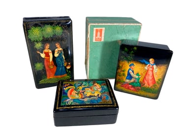 Set of 3 Russian Boxes