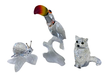 Swarosvki Crystal Toucan, Cat & Snail Fig