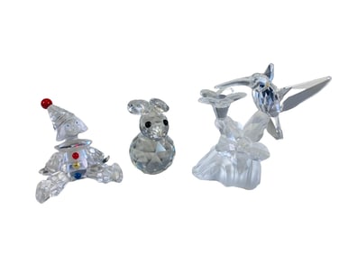 Swarovski Crystal Arlekin, Hummingbird & Bunny Fig