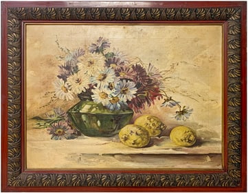 Antique European Oil on Canvas, unsigned