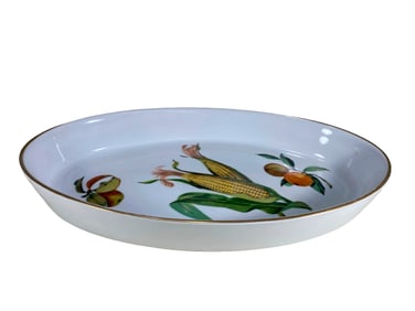 Royal Worcester Eversham Gold Rim Porcelain Tray
