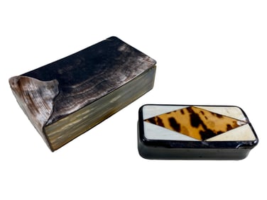 2 Vintage Horn Small Boxes
